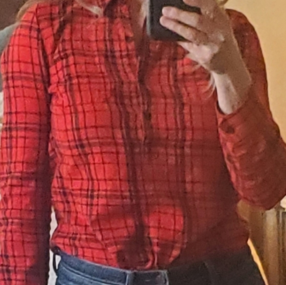 Vintage Old Navy Popover  Flannel Shirt